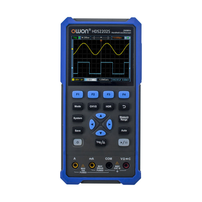 Oscilloscope 2 voies OWON HDS2202s (200 MHz) + multimètre + générateur de signaux