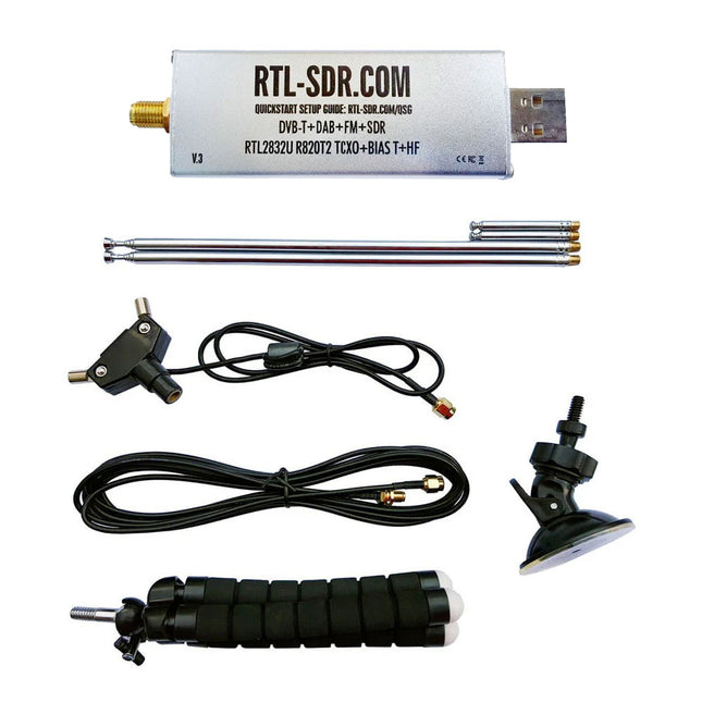 RTL-SDR V3 (Software Defined Radio) avec kit antenne dipôle