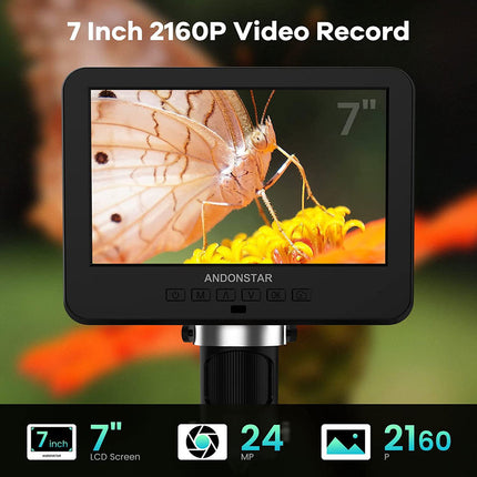 Andonstar AD246S-M 7" 3-Lens Microscope numérique HDMI