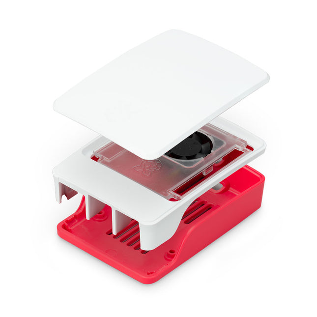 Boîtier officiel pour Raspberry Pi 5 (blanc/rouge)