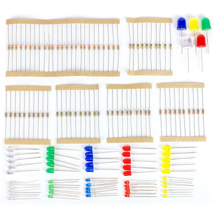 Pimoroni Maker Essentials – 50 colorful LEDs & Resistors