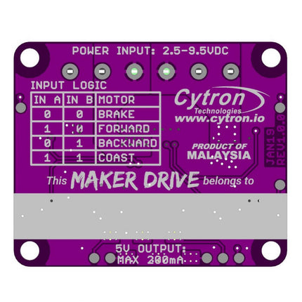 Cytron Maker Drive – H-Bridge Motor Driver