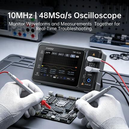 FNIRSI TMP-610S (3-en-1) Multimètre (60000 points) + Oscilloscope + Générateur de signaux