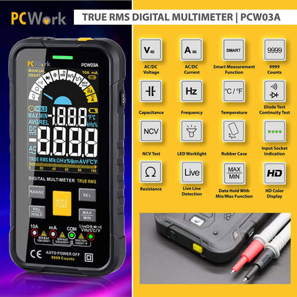 Multimètre RMS vrai PCW03A