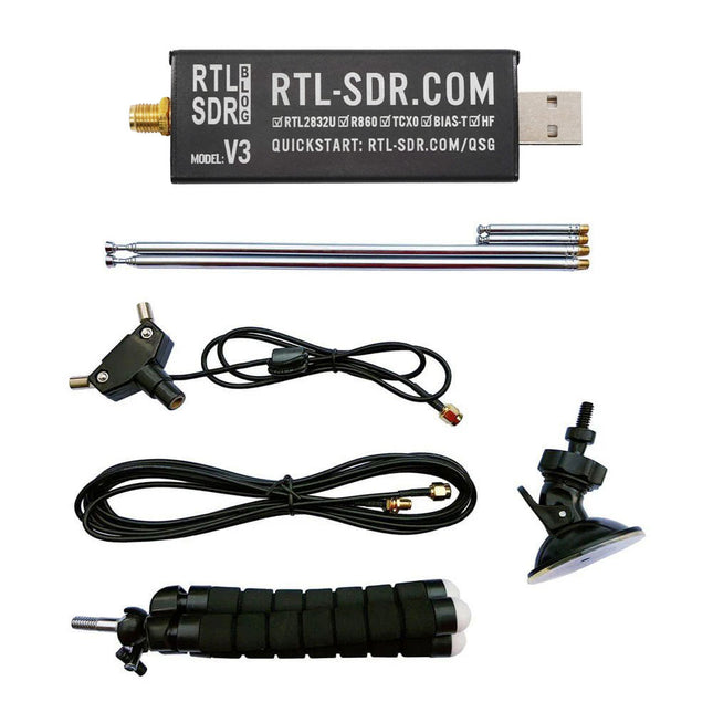 RTL-SDR V3 (Software Defined Radio) avec kit antenne dipôle