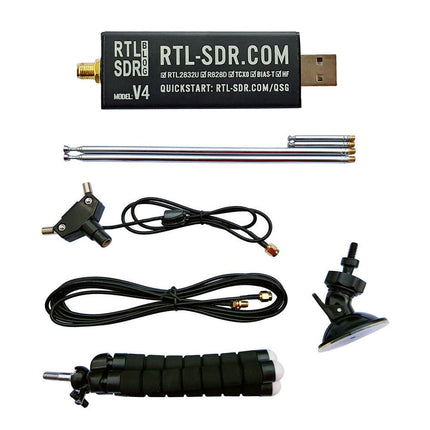 RTL-SDR V4 (Software Defined Radio) avec kit antenne dipôle