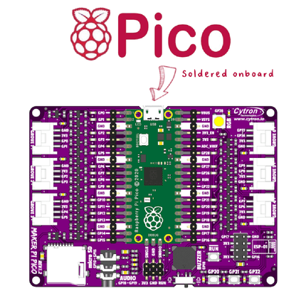 Cytron Maker Pi Pico (with pre-soldered Raspberry Pi Pico)