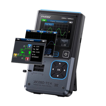 FNIRSI DSO - TC4 (3 - in - 1) Oscilloscope (10 MHz) + Transistor Tester + Signal Generator - Elektor