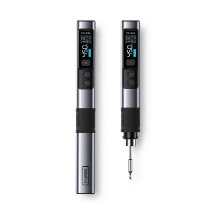 FNIRSI HS - 02A Smart Soldering Iron (incl. 6 Soldering Tips + 100 W Power Supply) - Elektor