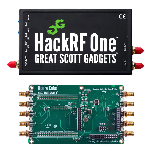 Great Scott Gadgets HackRF One SDR + Opera Cake Antenneschakelaar (Bundel)