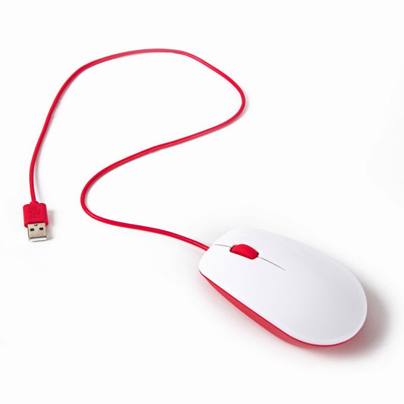 Souris officielle Raspberry Pi (blanc/rouge) – Elektor