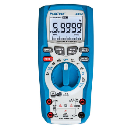 PeakTech 3442 True RMS Digital Multimeter with Bluetooth
