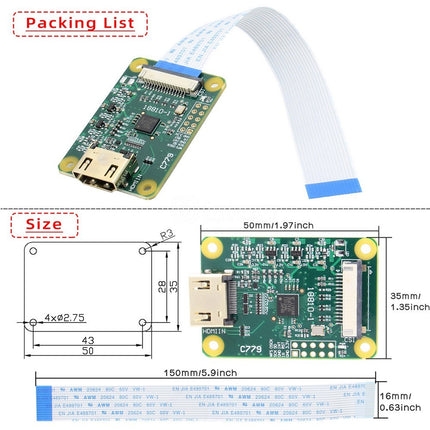 Raspberry Pi HDMI to CSI-2 Adapter Board (supports up to 1080p25fps)