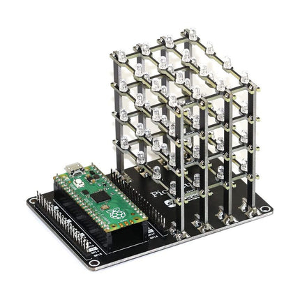 Cube LED SB Components Raspberry Pi Pico (4x4x4 LEDs vertes)
