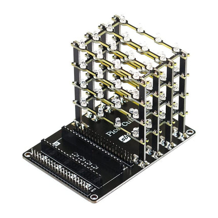 SB Components Raspberry Pi Pico LED Cube (4x4x4 Blue LEDs)