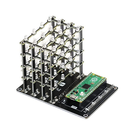 SB Components Raspberry Pi Pico LED Cube (4x4x4 Blue LEDs)