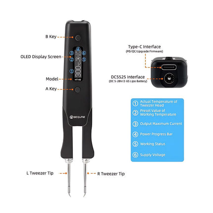 SEQURE HT140 (2 - in - 1) Hot Tweezers & Soldering Iron - Elektor