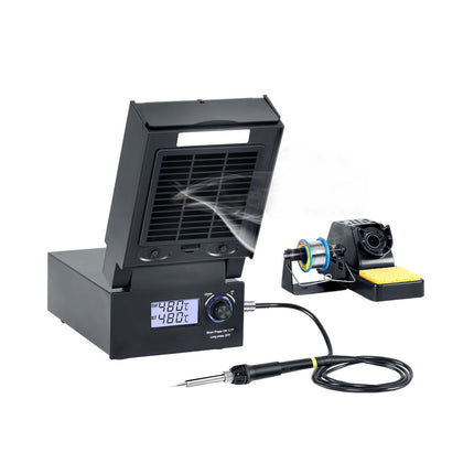 Temperature-controlled Soldering Station with Fume Extractor & LED Light (3-in-1) ZD-8951