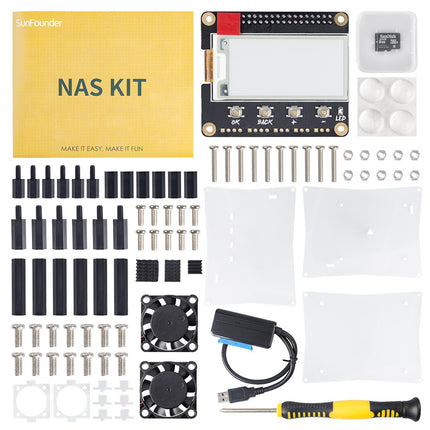 SunFounder NAS Kit for Raspberry Pi with Dual Fan