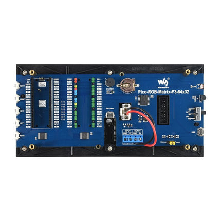 Waveshare RGB Full - Color Multi - Features Digital Clock for Raspberry Pi Pico (64x32) - Elektor